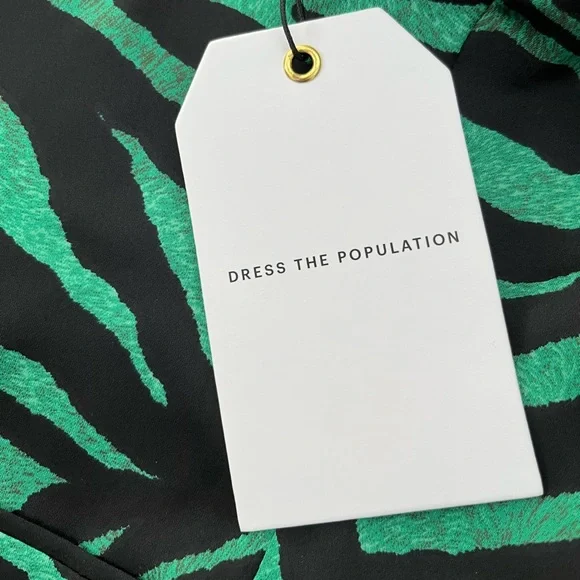 Dress the Population Brielle Zebra Print Mini Dress, Size XXS, NWT - Picture 9 of 13